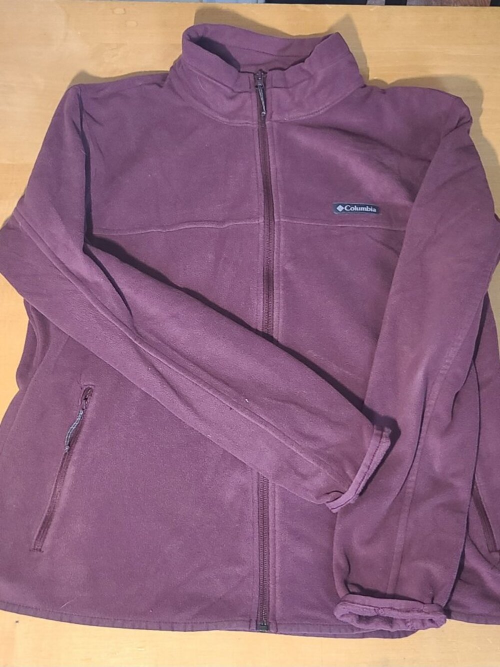 Columbia Womens Full-Zip Fleece Jacket Plum Size XL